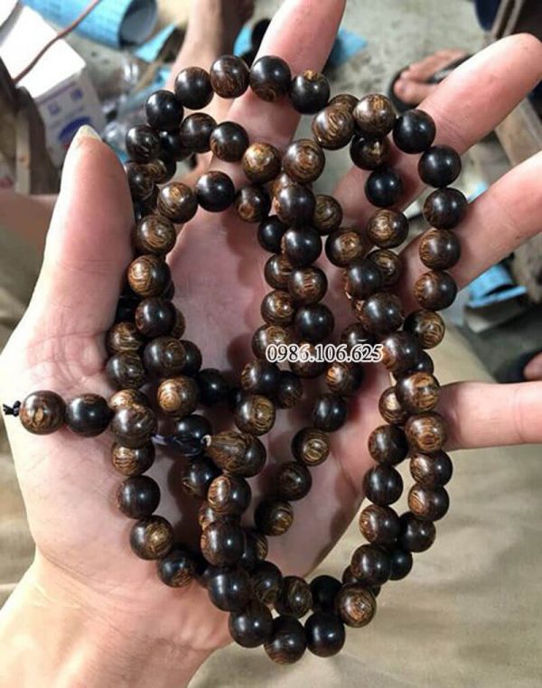 Chuỗi Vòng Trầm Hương Sánh Chìm 108 Hạt